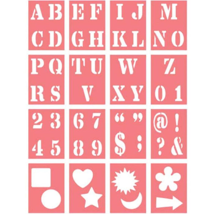 COLOR FACTORY COMPLETE LETTER STENCIL SETS 1.5" 