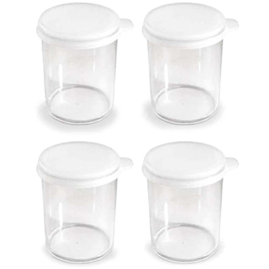 CRAFT/BEAD STORAGE SNAP-LID CUPS X4 