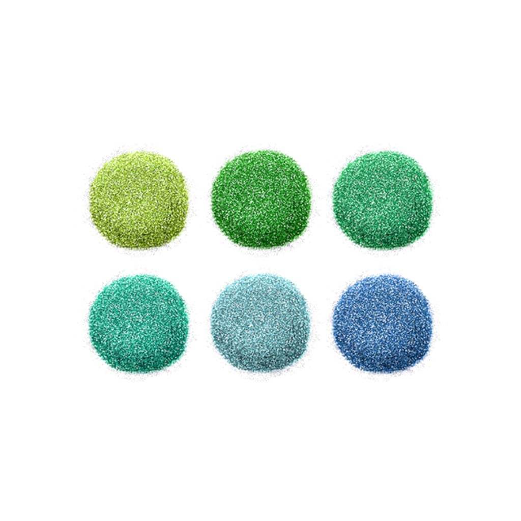 SCRAPBOOK EMB SUPERFINE GLIT ASST POUCHES X6 12G DAYTIME 