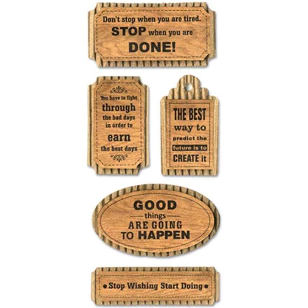 3D PAPER INSPIR KRAFT TAGS DON’T STOP 3"X6.5" 