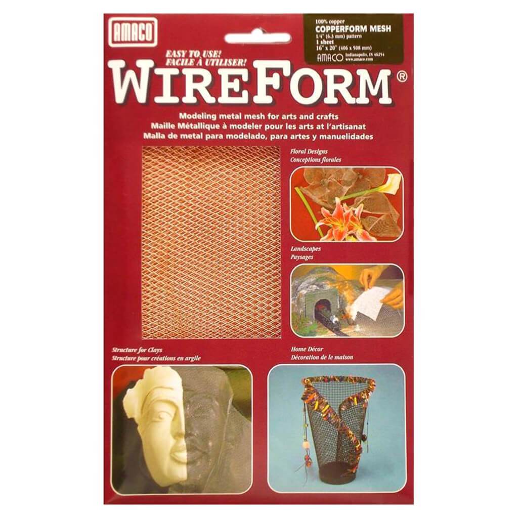 WireForm Copper 16in x 20in 1/4in Mesh Diamond