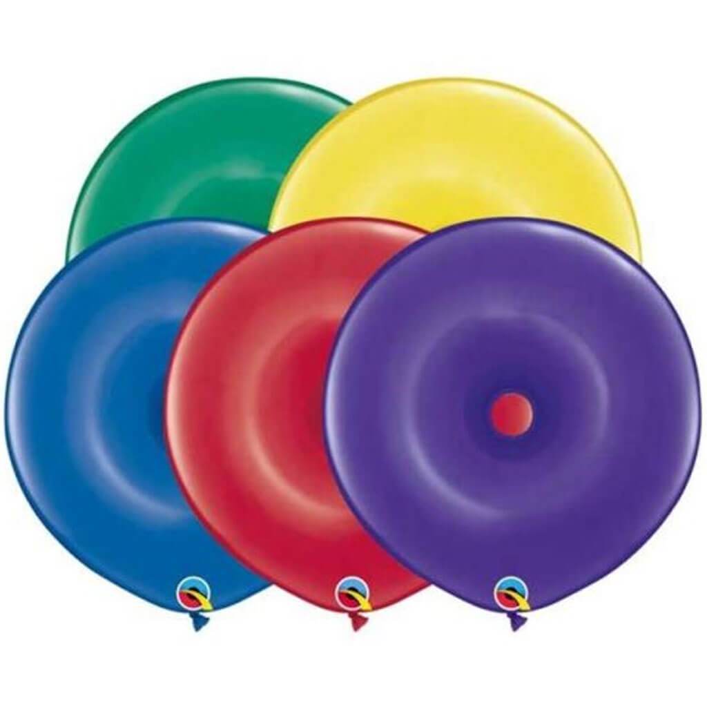 Geo Donut Balloons 16in Assorted