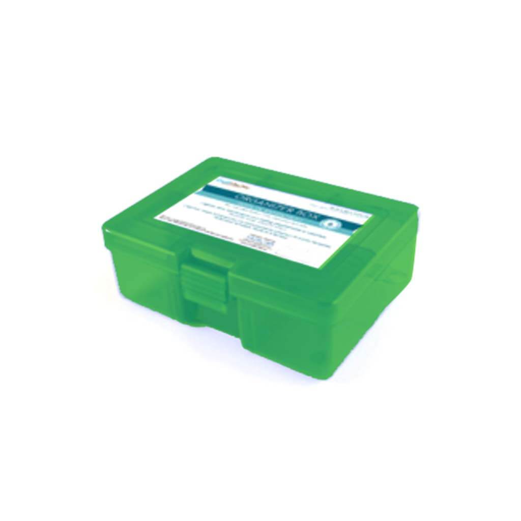 CRAFT/BEAD 6.5"X4.75"X2.25" ORGANIZER BOX 6-COMP W/LID GREEN 