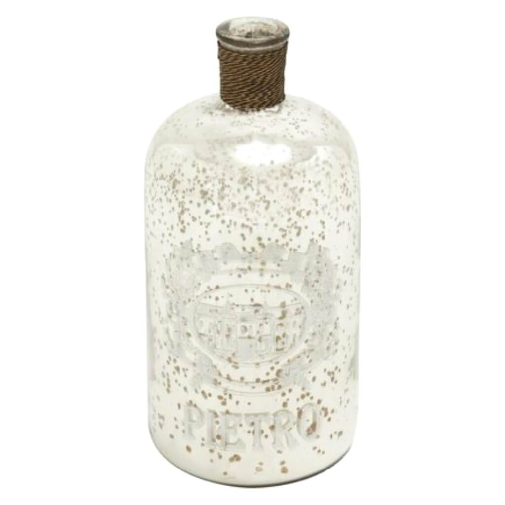 Glass Metal Bottle 5 in by 10 in