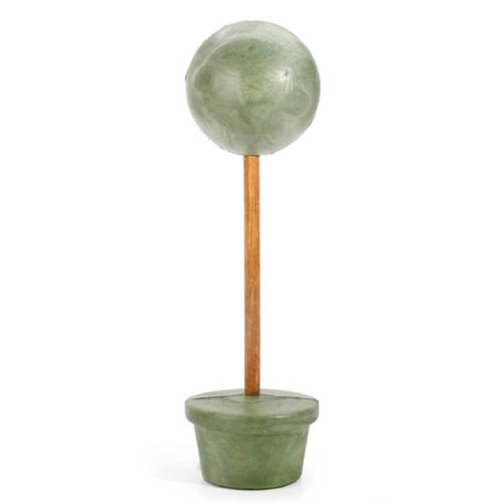 Topiary Form Ball Green 5 inch Ball, 5 inch Base 18 inches 