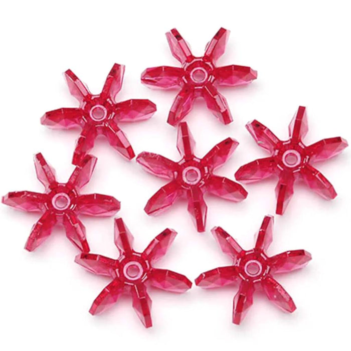 Starflake Beads Transparent Christmas Light Amethyst 18mm 100 pieces 