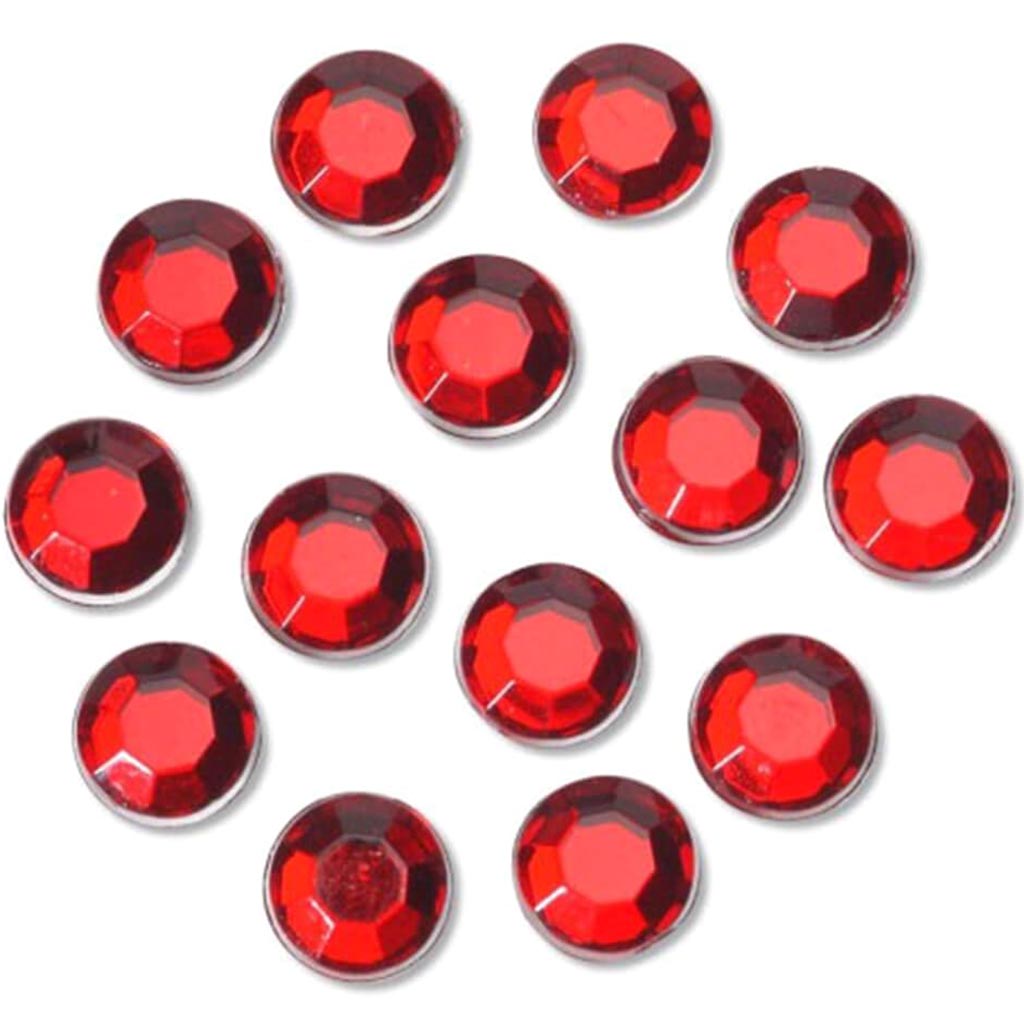 Rhinestones Ruby Round 12mm 