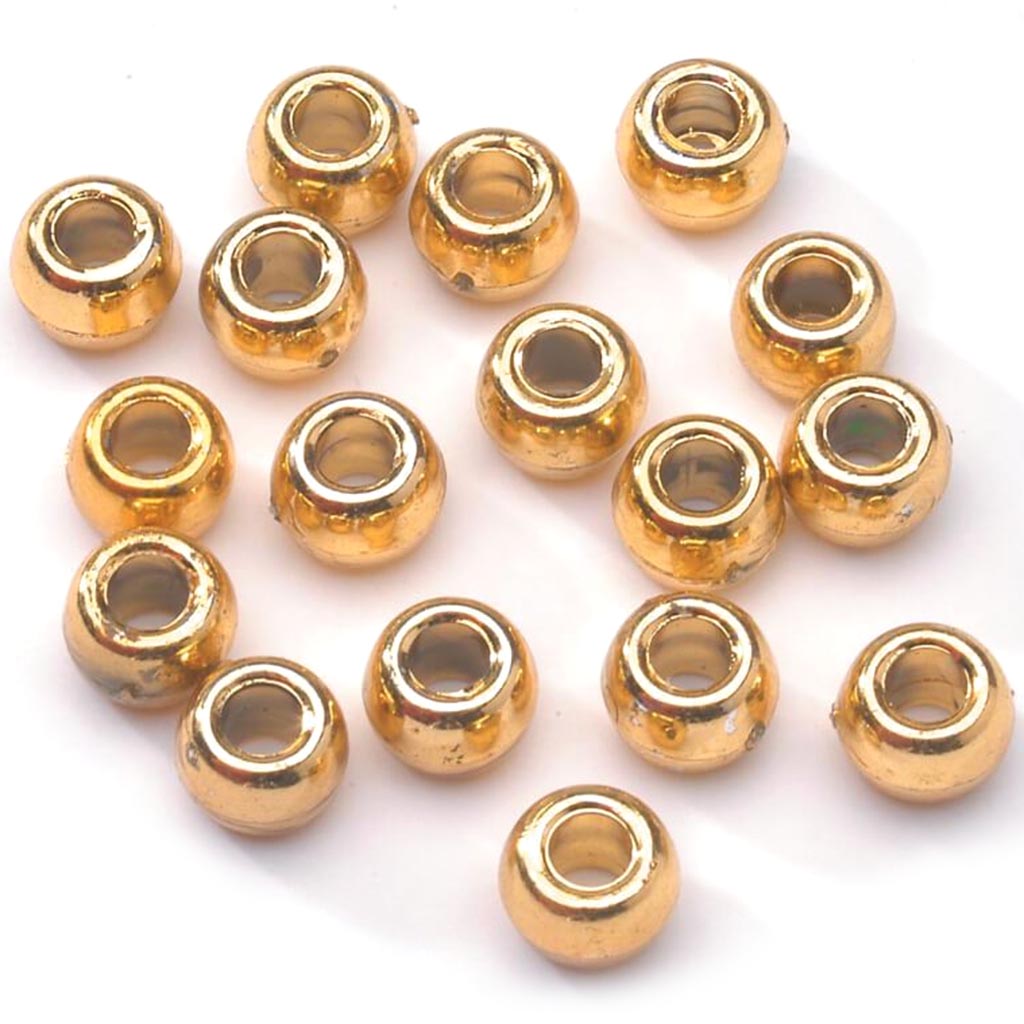 BEAD PONY METLC GOLD 65PK 5MM 