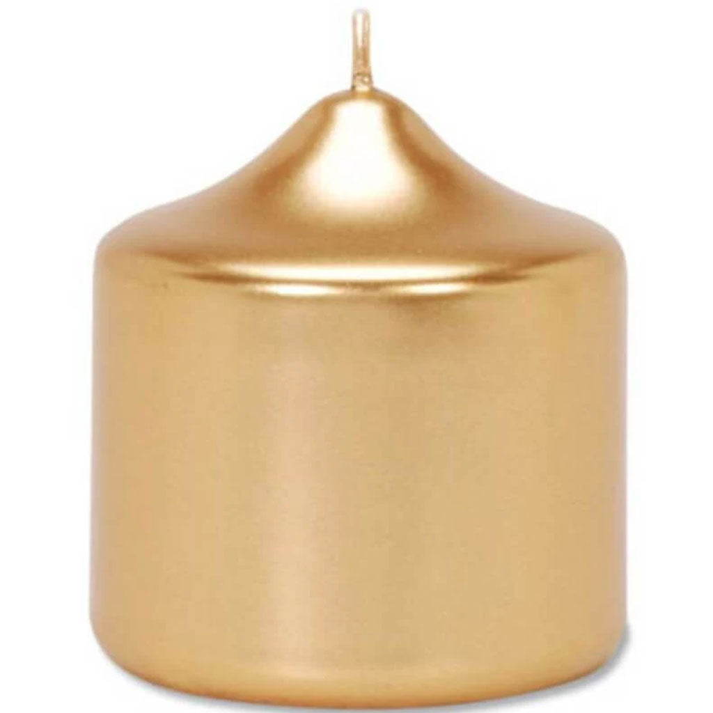 Pillar Candle Metallic Gold 2.8 x 3in 