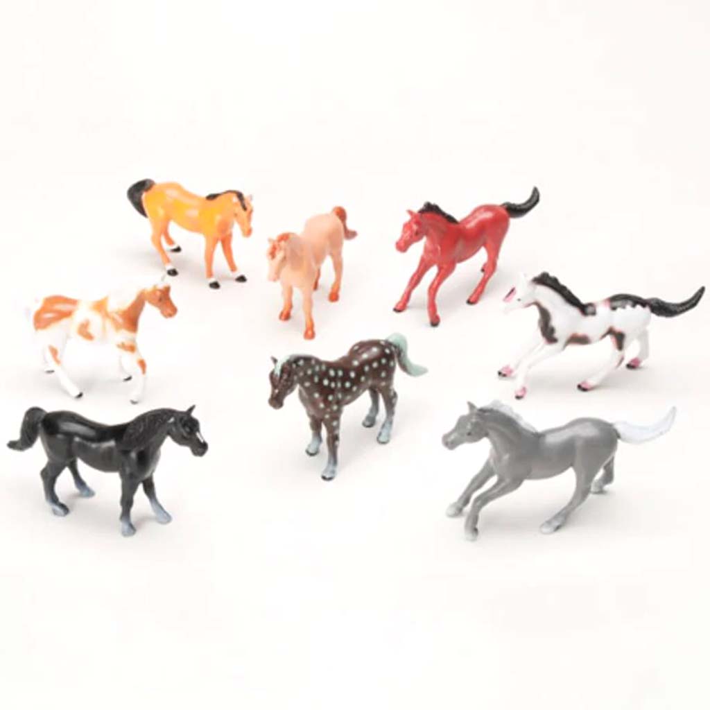 Plastic Horses 2 inches 8 pieces 