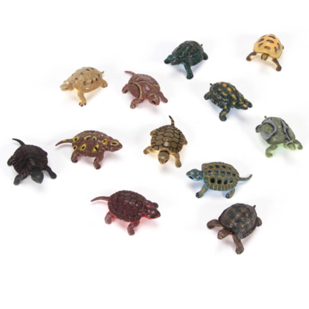 Plastic Turtles 2 inches 12 pieces 