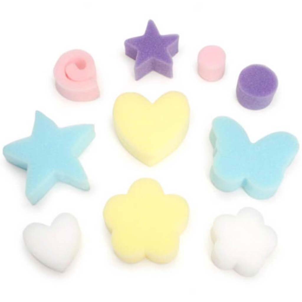 Sponges Hearts and Stars Assorted Size 10 pieces 