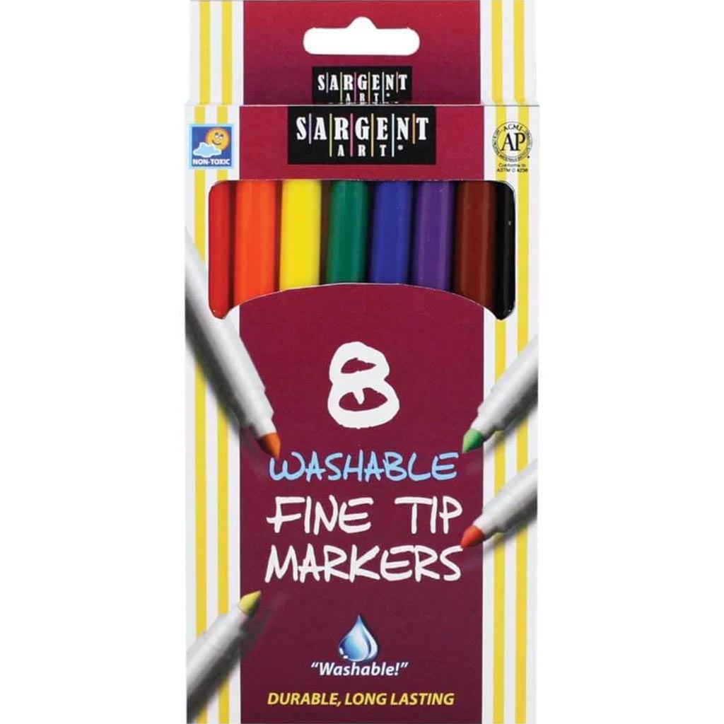 Washable Fine Tip Markers 8ct
