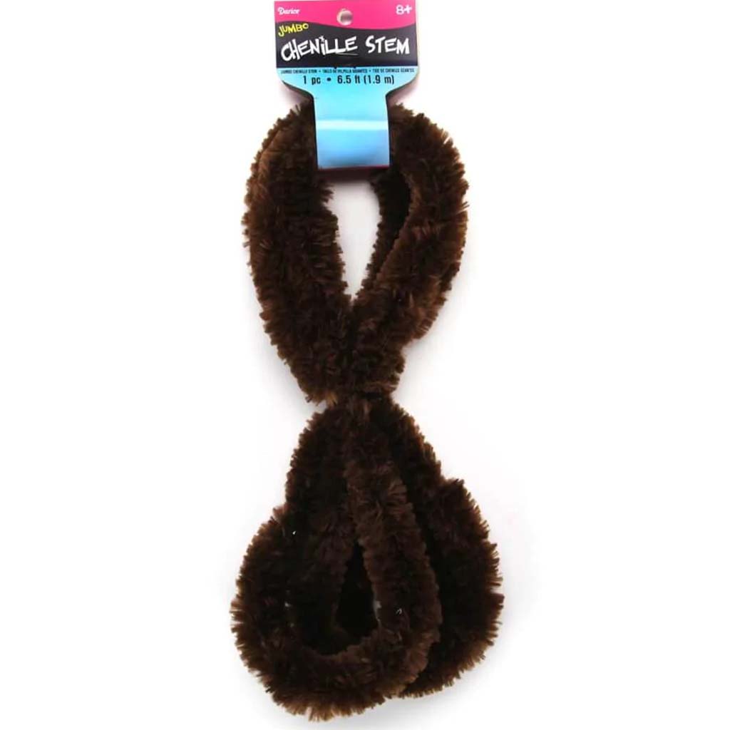 CHENILLE JUMBO STEM BROWN 