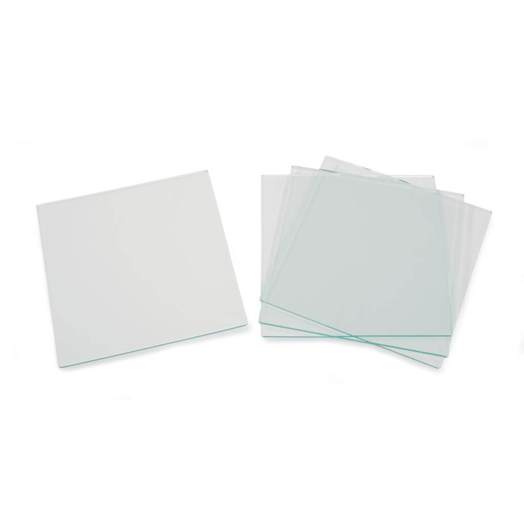 GLASS CLEAR 4X4 2MM THICK 4PC 