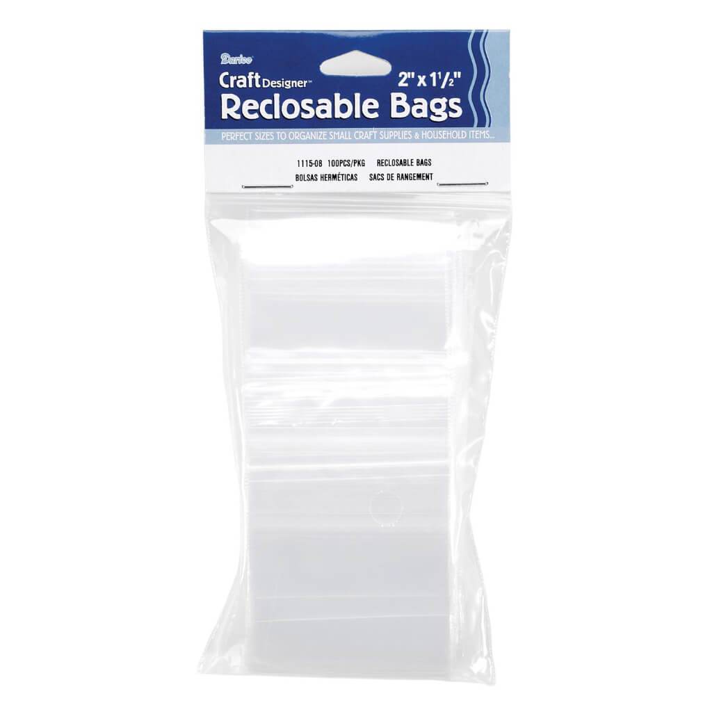 POLY BAG RECLOSE 100PC 1.5X2IN 