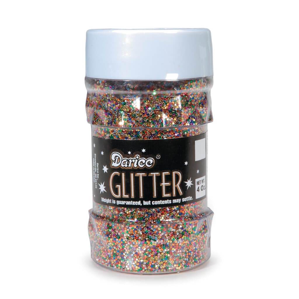 GLITTER JAR MULTICOLOR 4OZ 