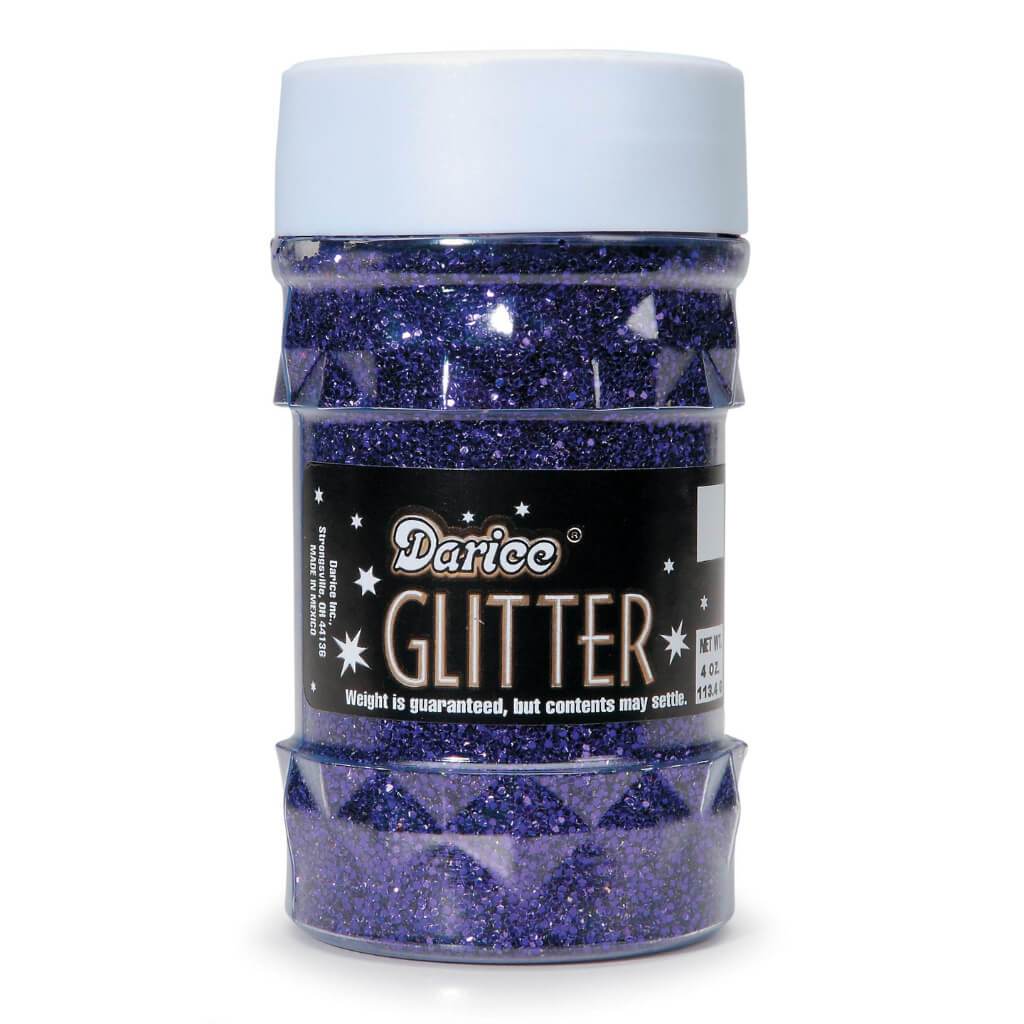 GLITTER JAR PURPLE 4OZ 