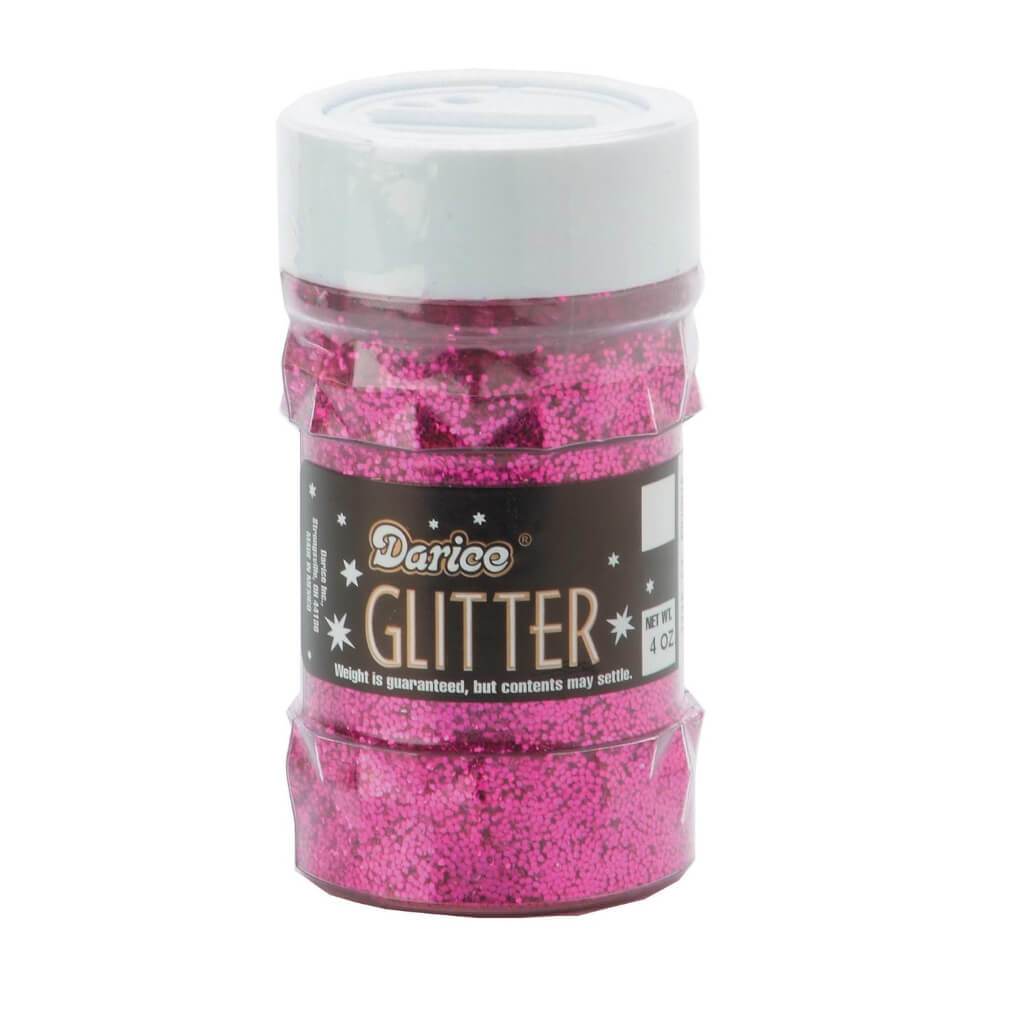 GLITTER JAR FUCHSIA 4OZ 