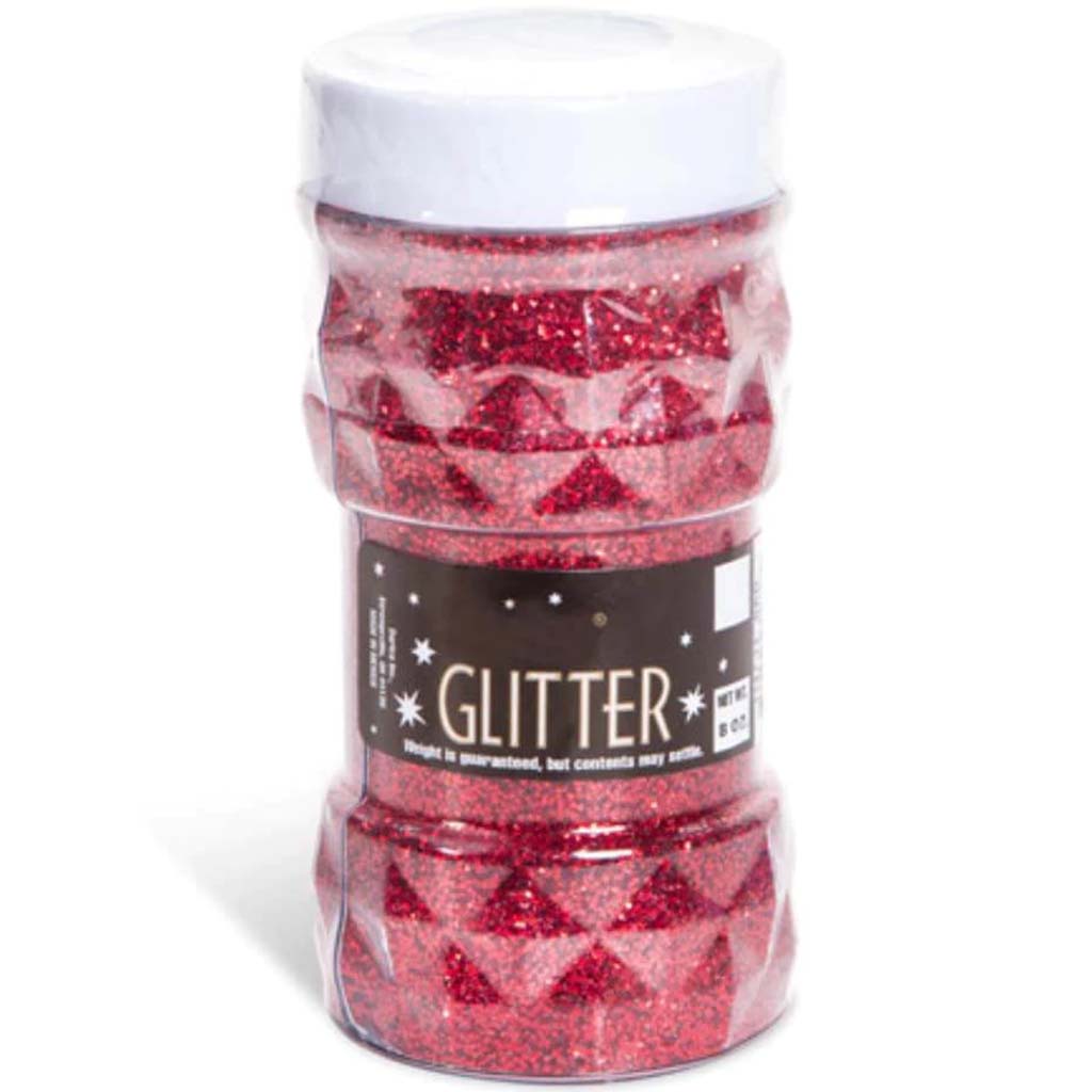 Glitter Jar Red 8 oz 