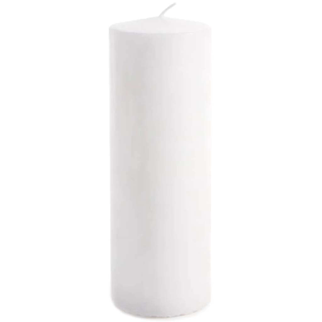 Pillar Candle White Unscented 3 x 8 inches 3 pieces 