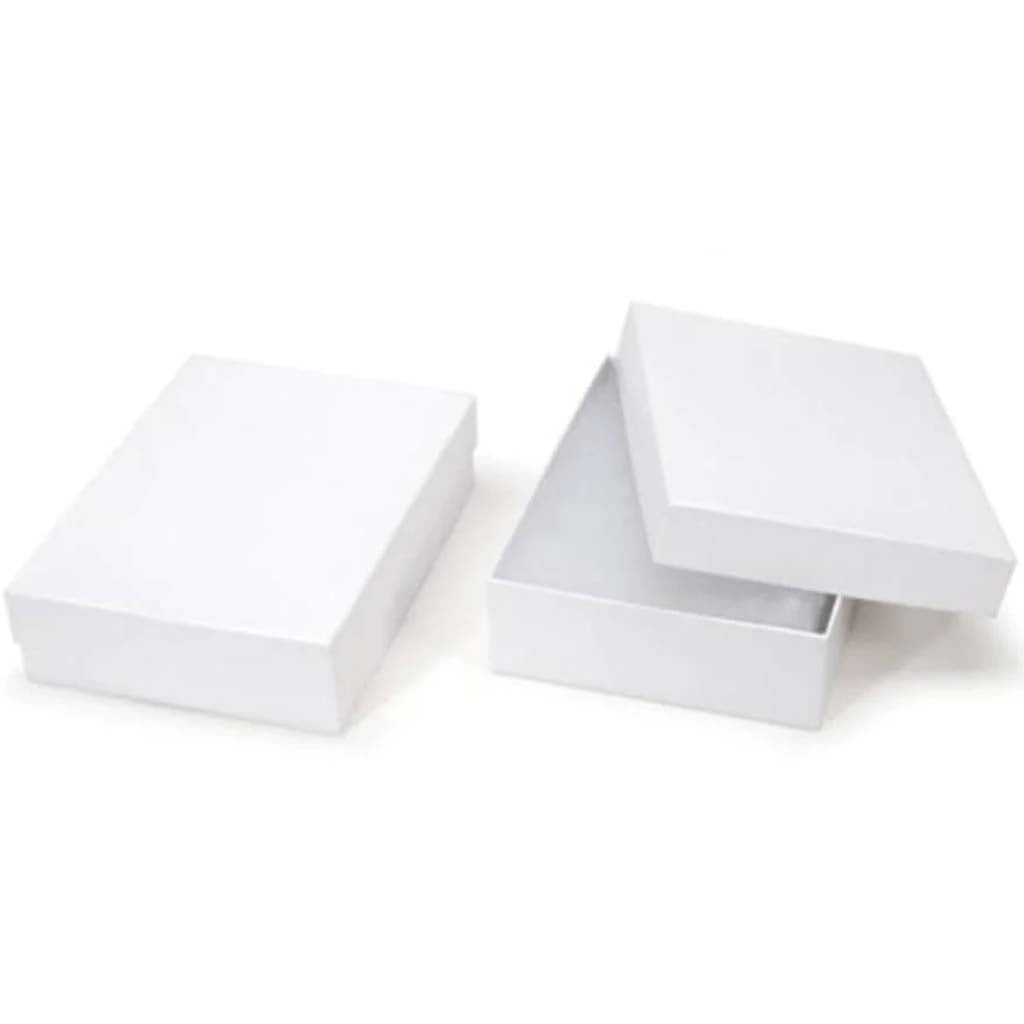 Large Jewelry Boxes White 6 x 8 x 2 inches 2 pieces 