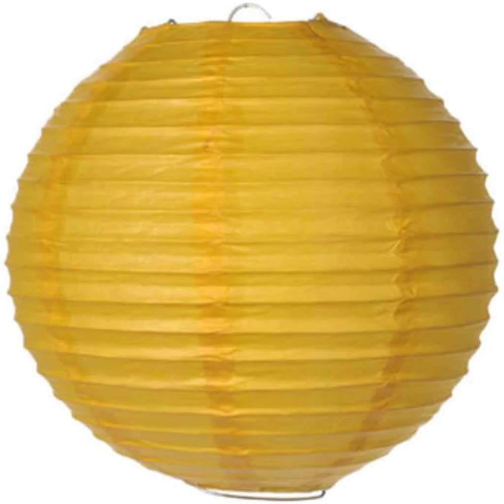 SPRING YELLO PAPER LANTERN 8IN 