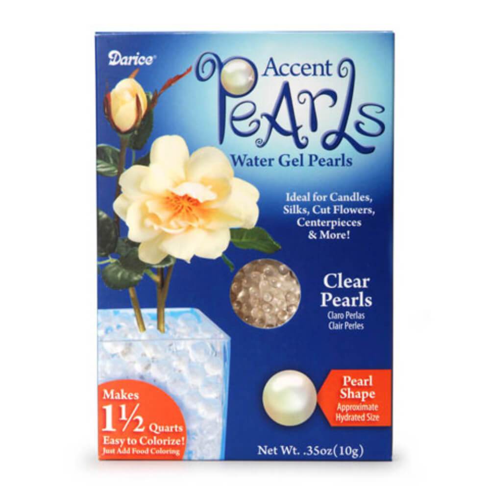 Accent Pearls Water Gel Pearls Clear 3mm 10 grams 