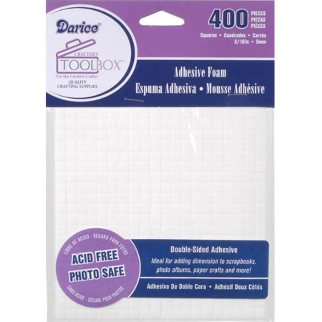 Double Sided Foam Sticky Squares 400 pieces 