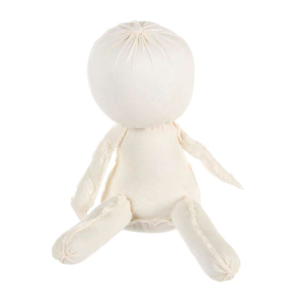 MUSLIN DOLL LG HEAD 12IN NATURAL 