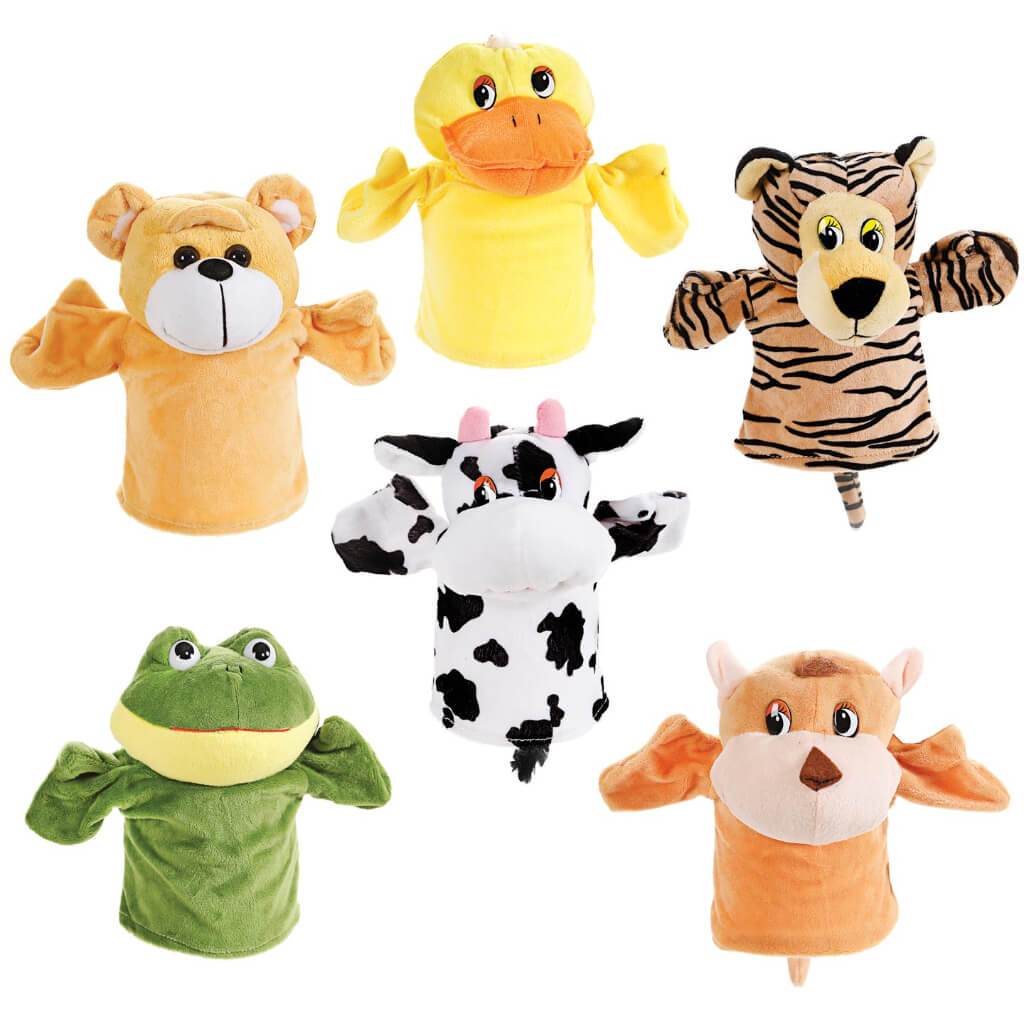 HAND PUPPET ANIMALS 8AST 8IN 