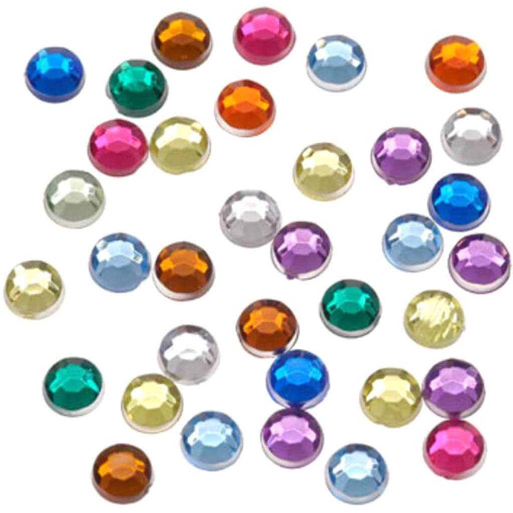 Acrylic Rhinestones Assorted Colors Round 5mm 