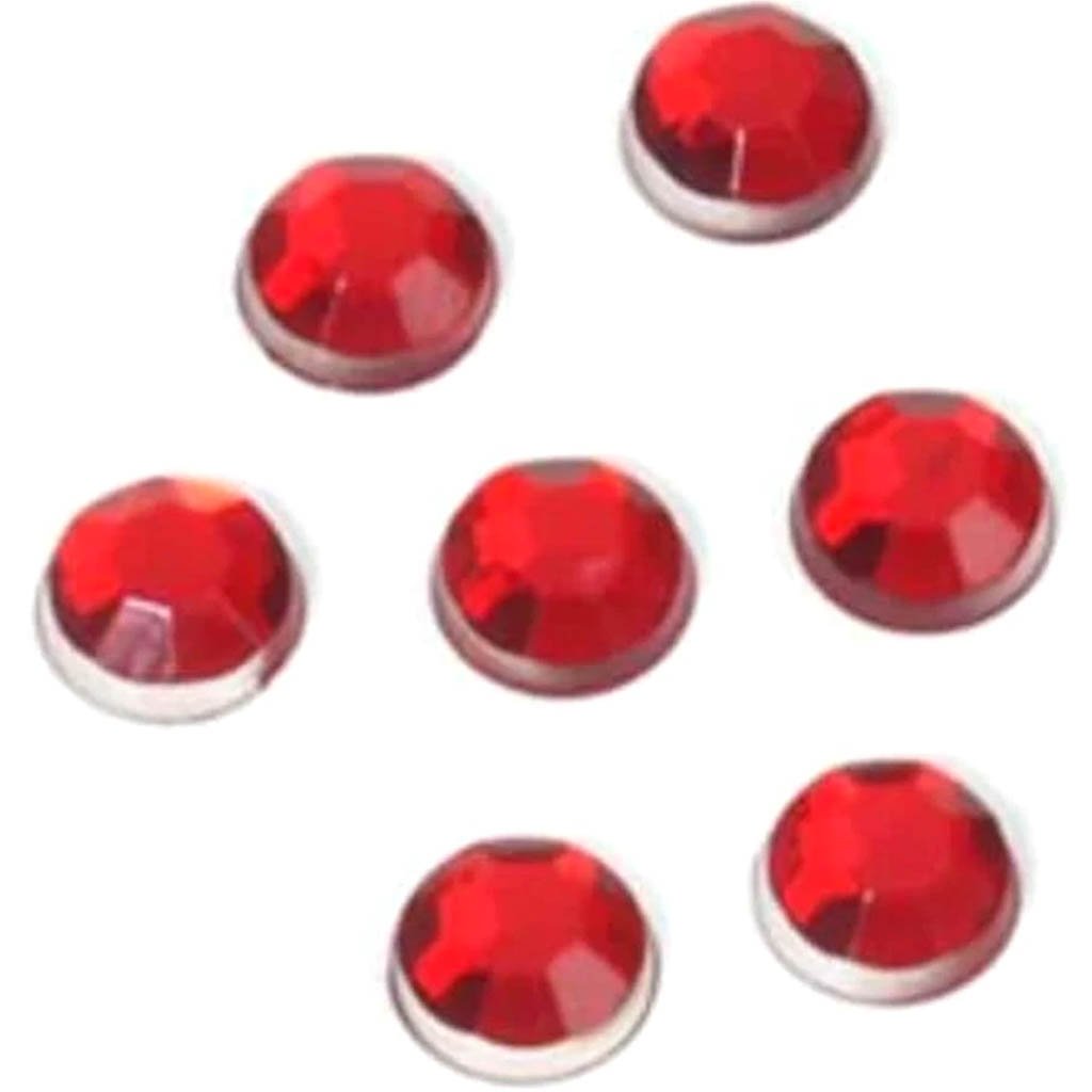 Acrylic Rhinestones Red Round 5mm 