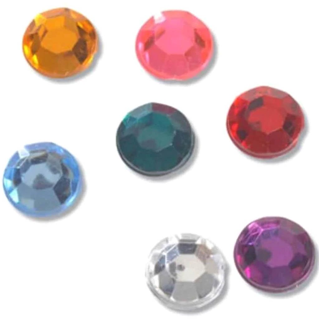 Acrylic Rhinestones Assorted Colors Round 12mm 