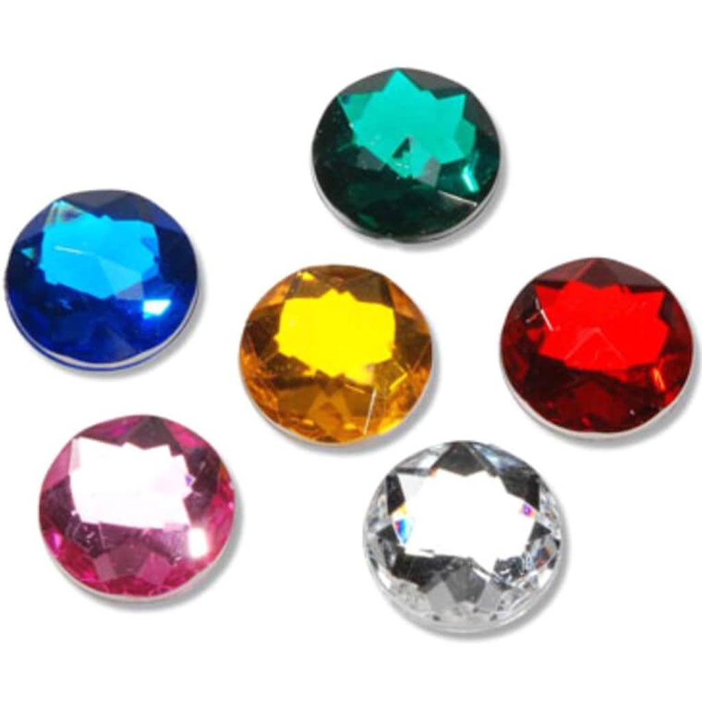 Acrylic Rhinestones Assorted Colors Round 22mm 