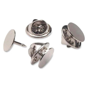 Tie Tacks with Clutch Nickel Plated Steel 10mm 