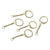 Steel Key Chain Brass Plated 63mm 