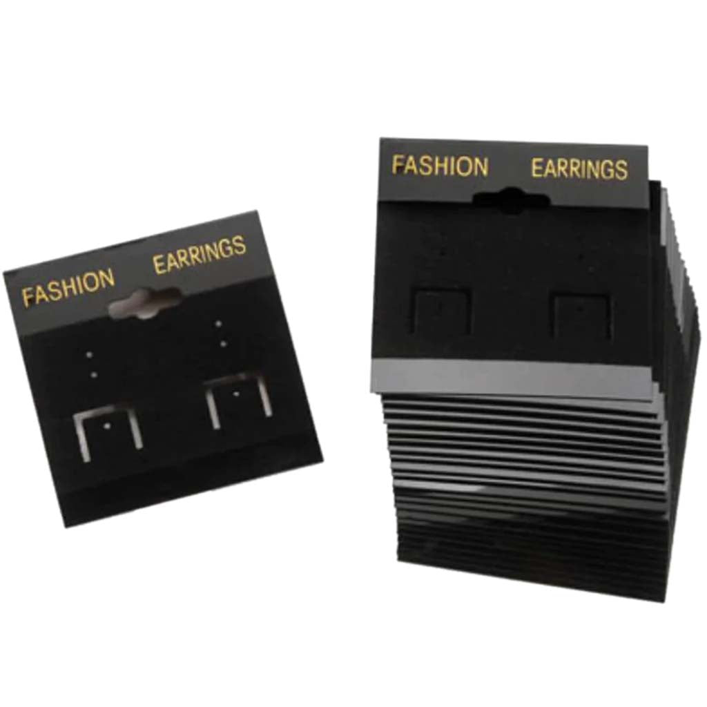 Earring Display Cards Velvet Black 2 x 2 inches 24 pieces 