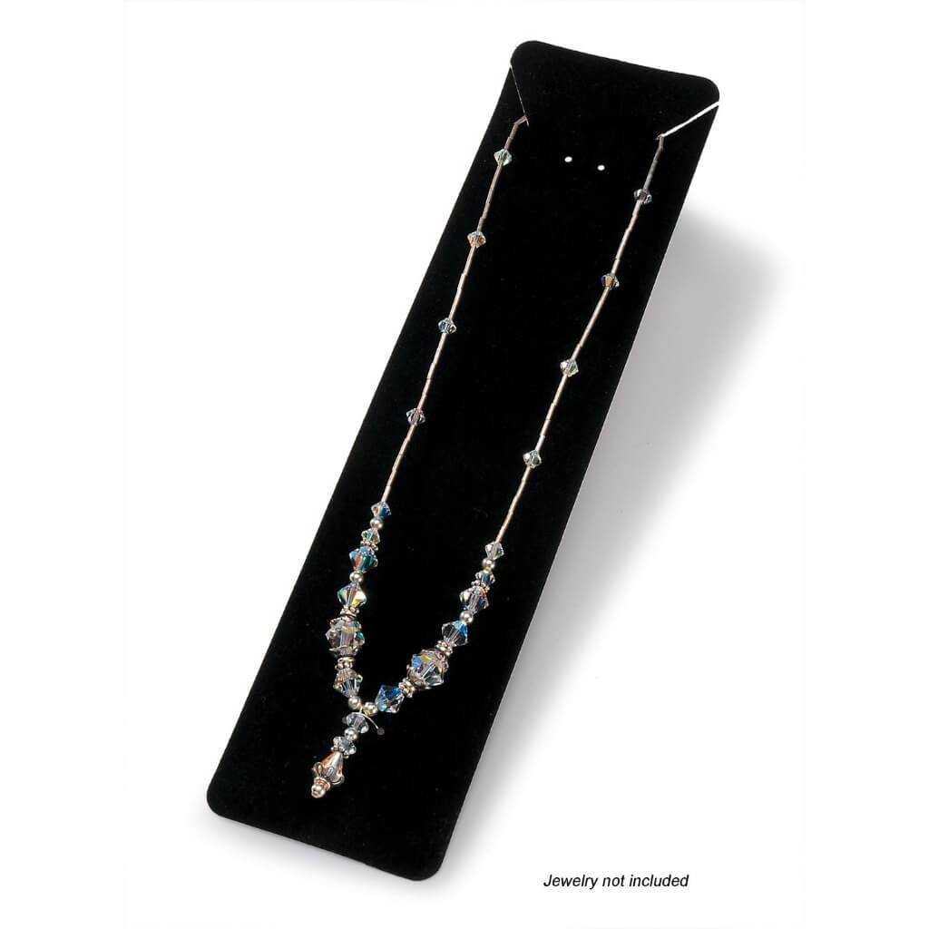 LARGE JEWELRY DISPLAY CARDS VELVET BLACK 7-3/4X2IN 