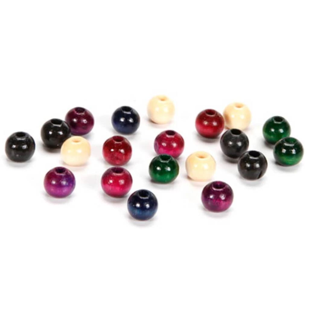 Wood Beads Assorted Fashion Colors Round 10mm Big Value 