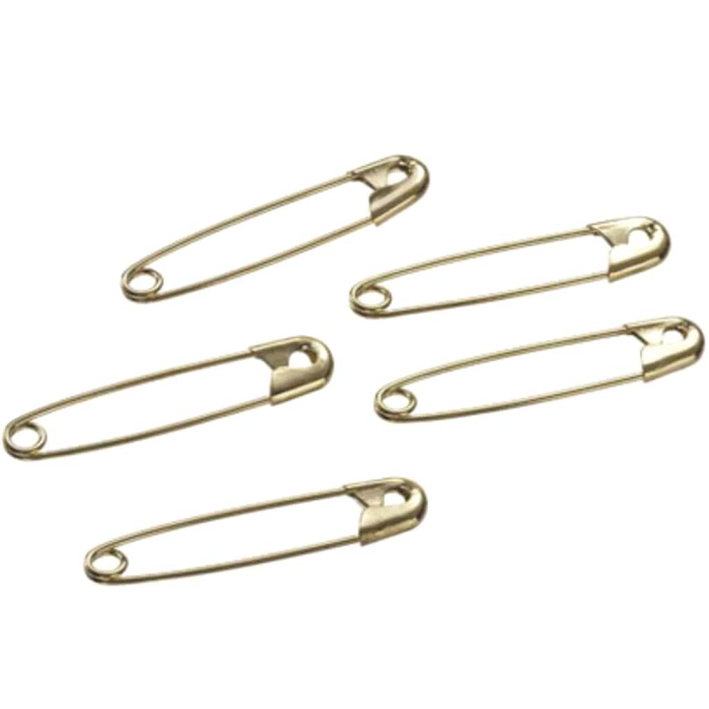 #2 Safety Pins Gold 1-1/2 inches 72 pieces 