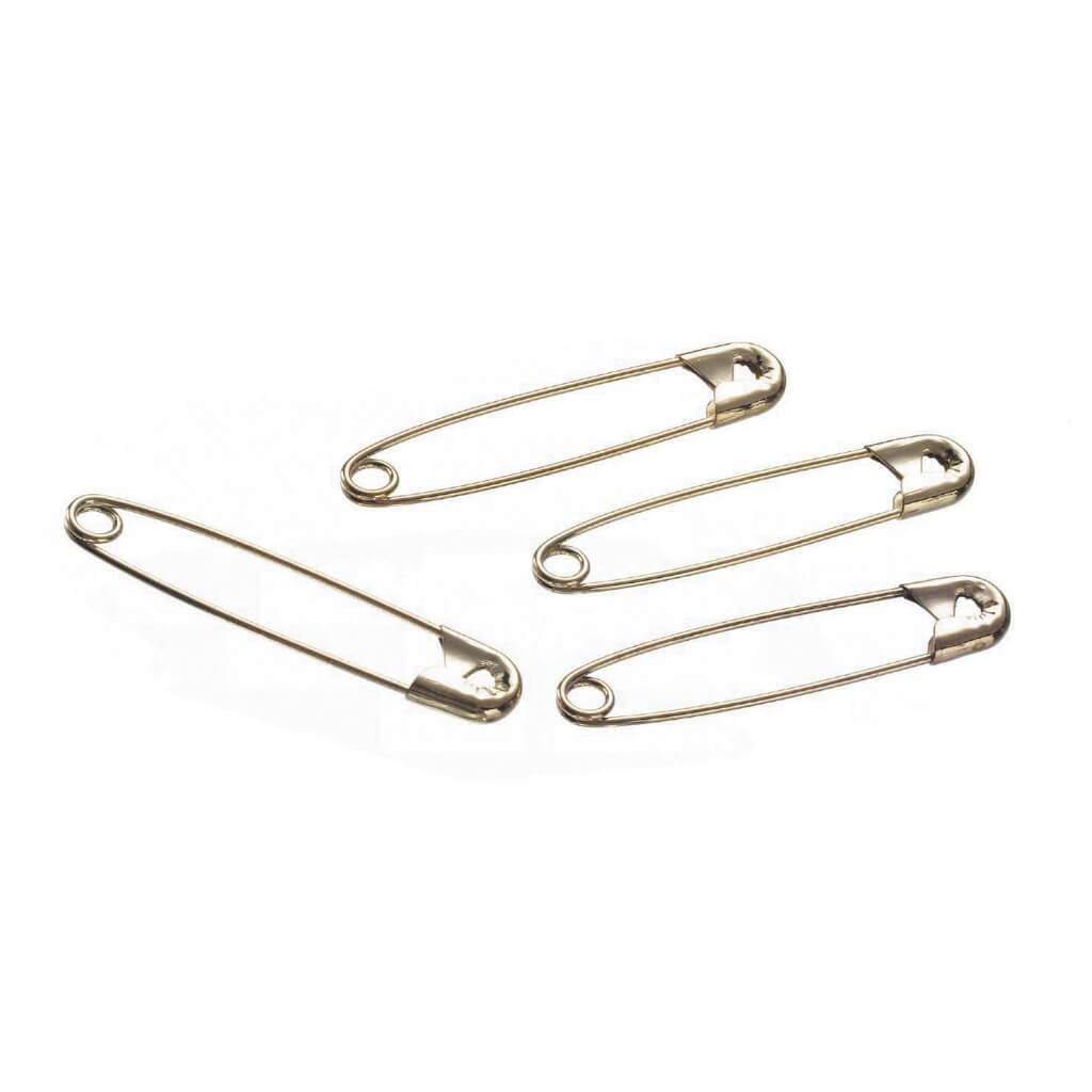 SAFETY PIN NUM3 GOLD 50PC 2IN 