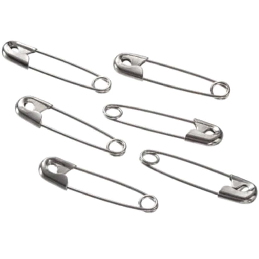 #1 Safety Pins Silver 1 inch 125 pieces 