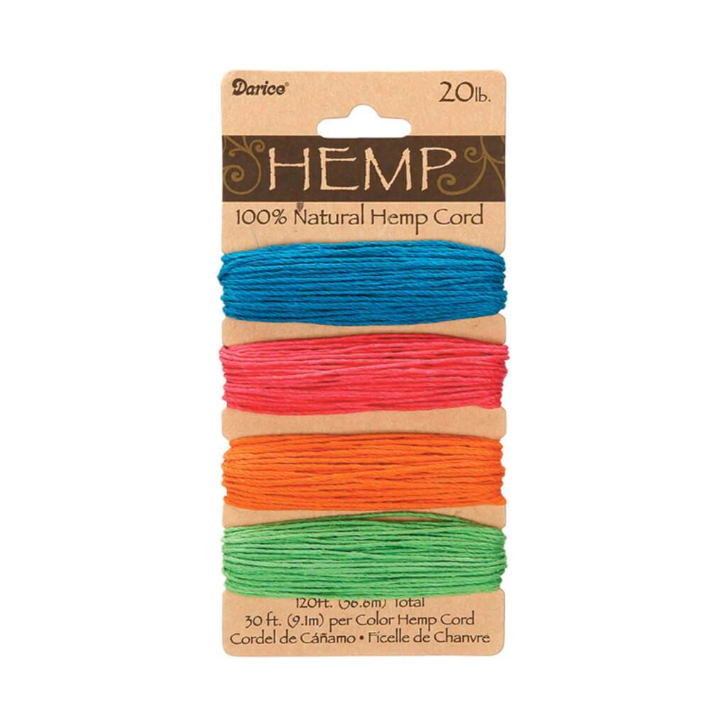 HEMP CORD SET NEON COLOR 20LB 