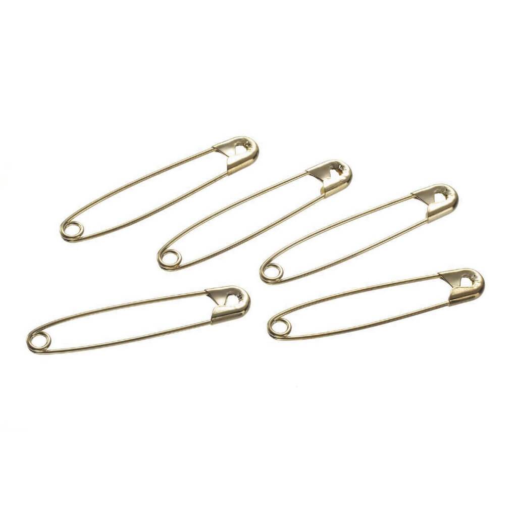 SAFETY PIN NUM4 GOLD 90PC 2-1/4IN 