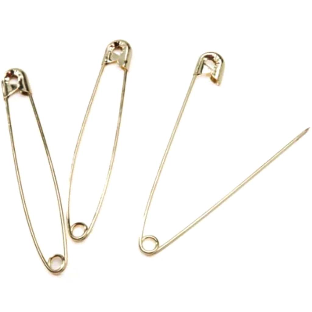 #7 Safety Pins Gold 