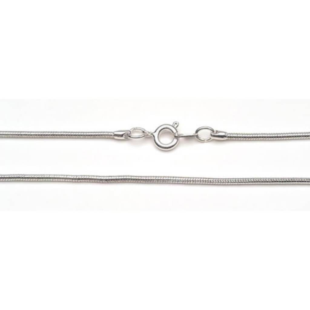 1.5mm Snake Chain Silver Plated 18 inches 