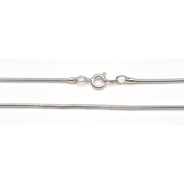 1.5mm Snake Chain Silver Plated 18 inches 