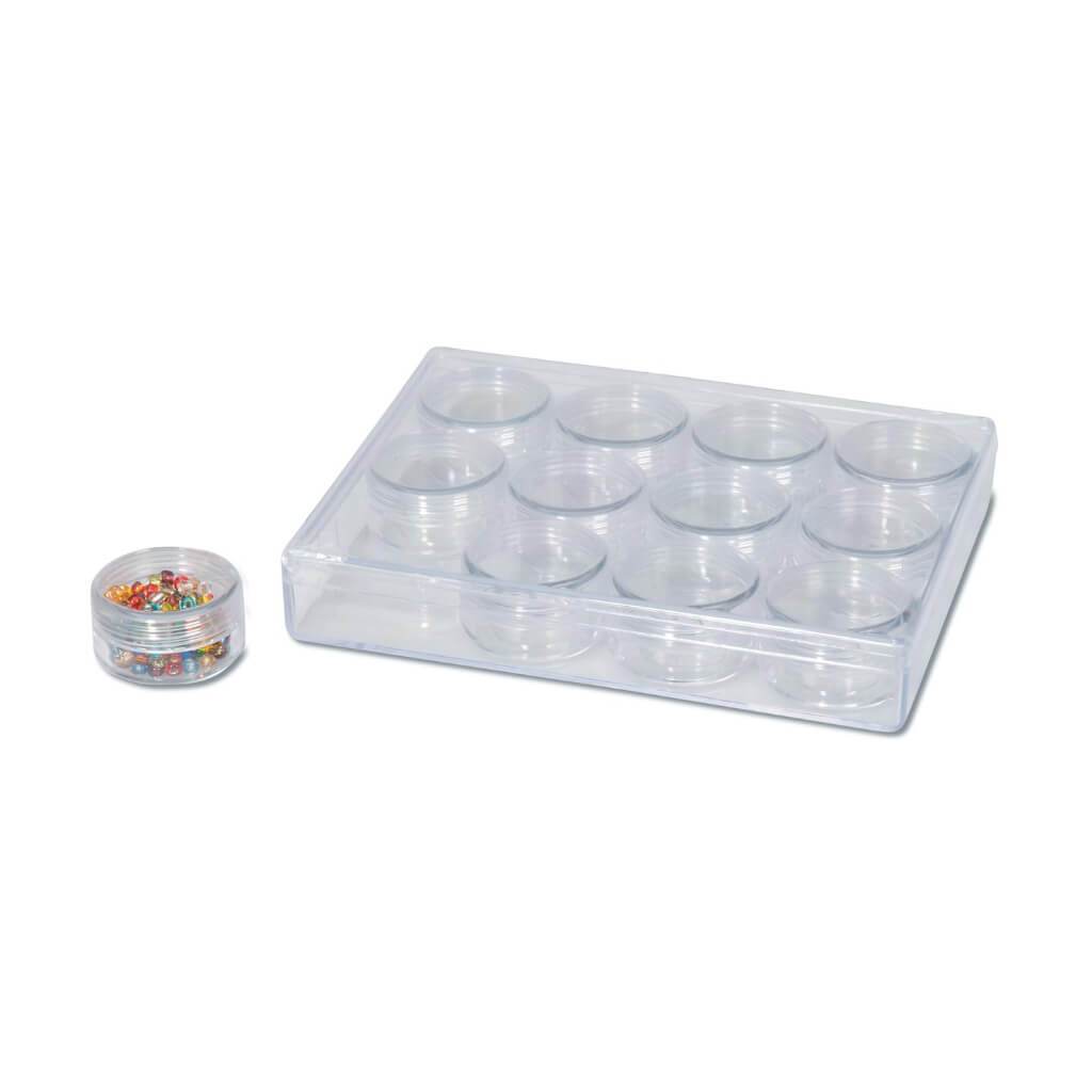 ORGANIZER BEAD 12 SM BOX CLR 