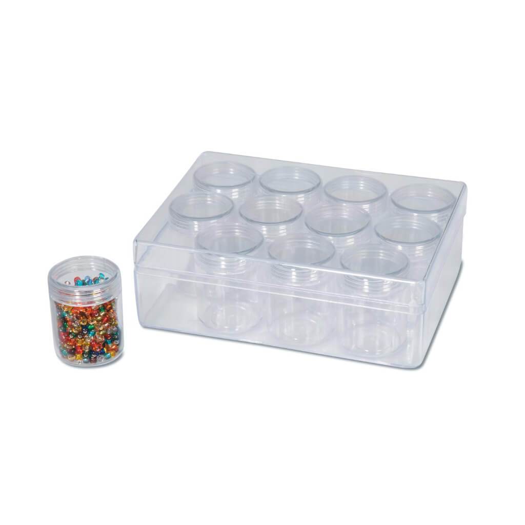 ORGANIZER BEAD 12 LG BOX CLR 